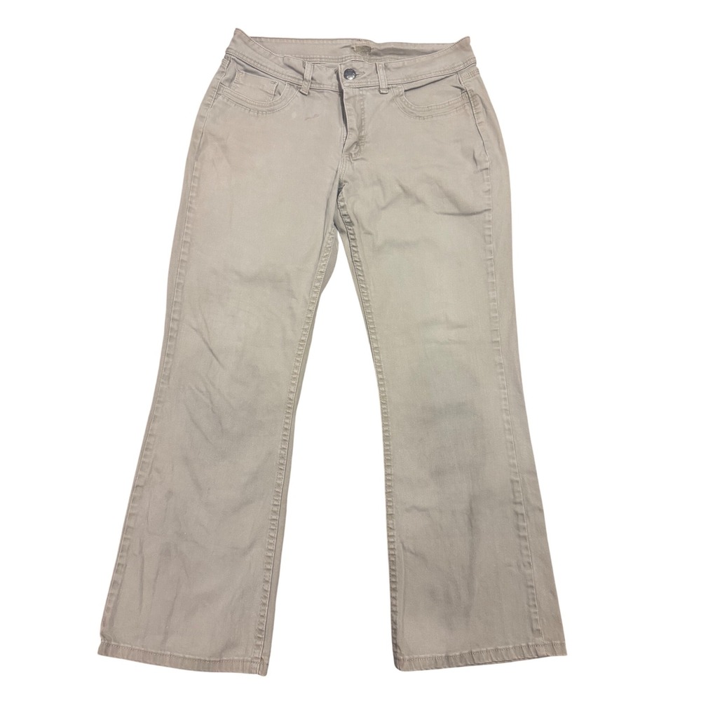 Riders by Lee Khaki Tan Bootcut Pants Womens 12P Petite Mid Rise Stretch 130M483